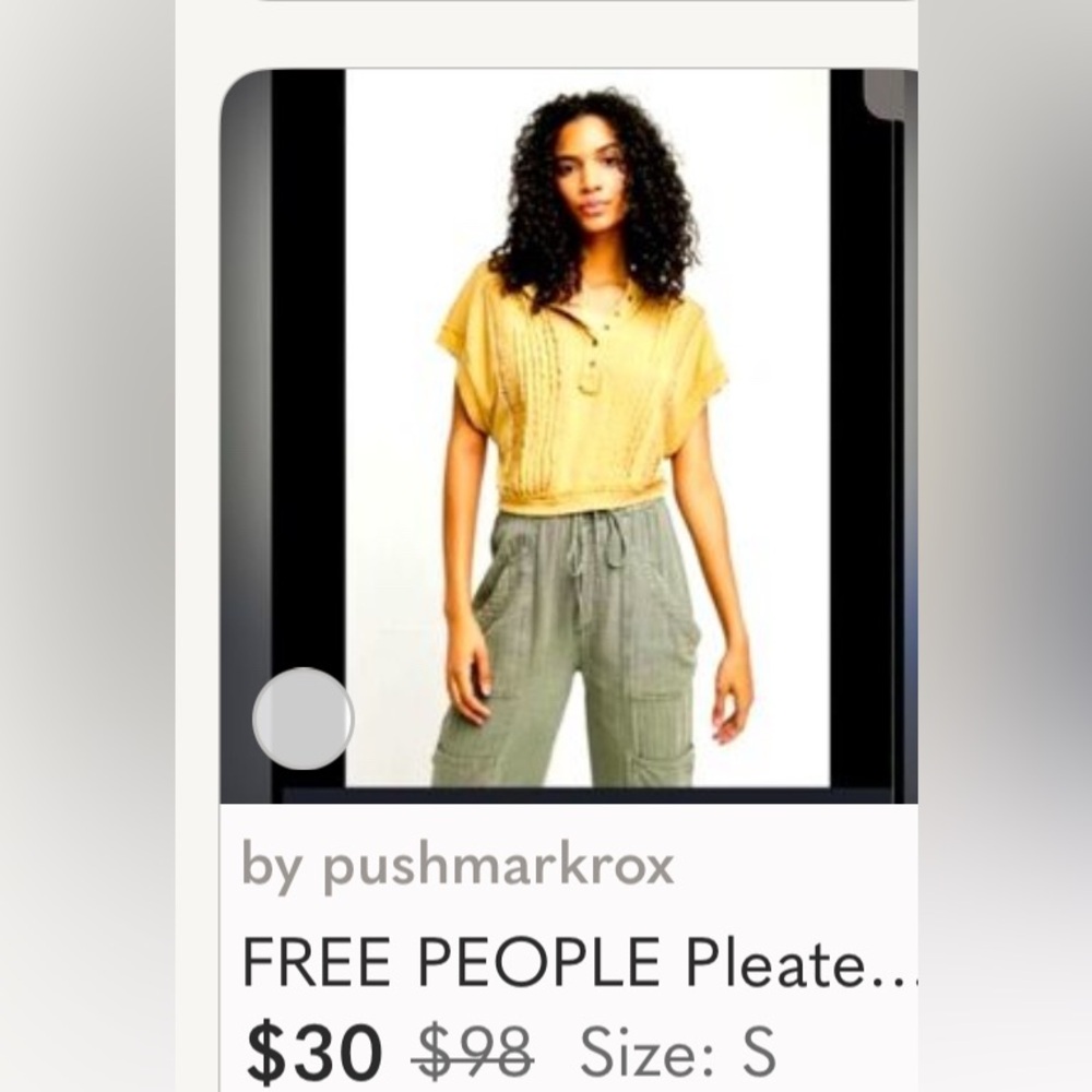 #1 FP Yellow Pleated Top